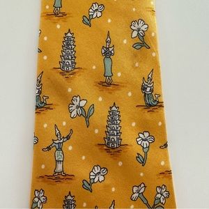 Hermes Golden Yellow Silk Tie